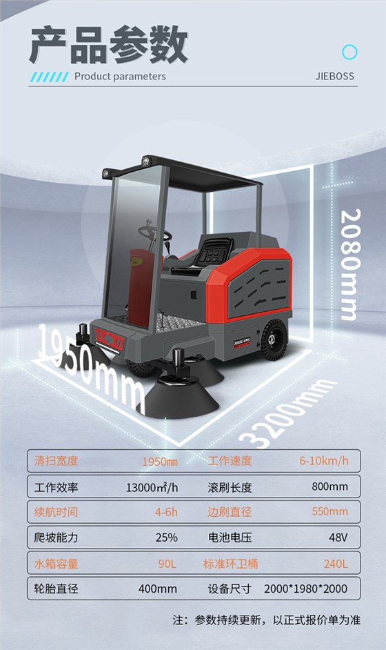 半封閉電動(dòng)掃地車(chē)1950